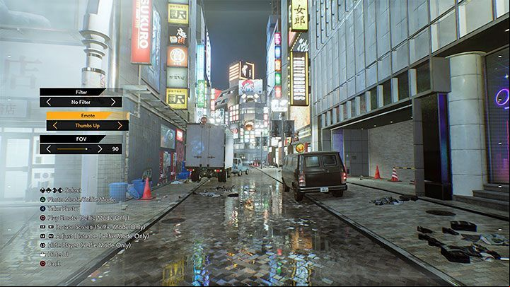 The Photo Mode works quite unusual, because it does not completely pause the game - Ghostwire Tokyo: Photo Mode - Appendix - Ghostwire Tokyo Guide