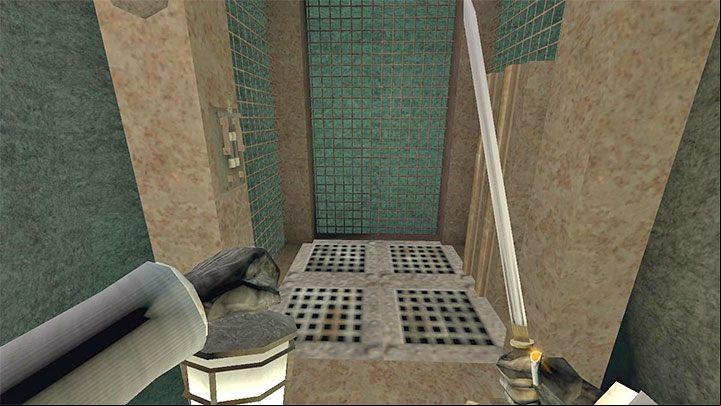 Using the switch moves the shelf and unlocks a secret elevator - Gloomwood: Coast Cliffside (cliff, lighthouse) - walkthrough - Walkthrough - Gloomwood Guide, Walkthrough