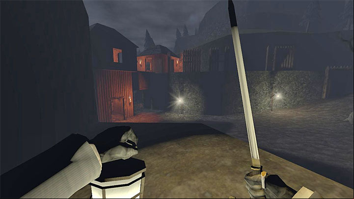The path it takes you to leads to the back of the huge gate you've ed by before - Gloomwood: Coast Cliffside (cliff, lighthouse) - walkthrough - Walkthrough - Gloomwood Guide, Walkthrough