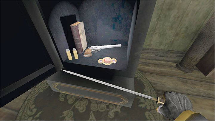 The safe holds a Revolver - one of the available firearms - Gloomwood: ing Office Safe in Croups Fishery - combination, contents - Safes - Gloomwood Guide, Walkthrough