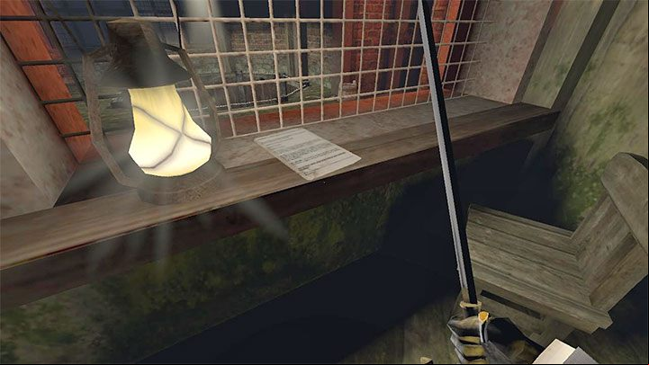 You can obtain this secret shortly after activating the elevator and reaching the main floor of the building - Gloomwood: Documents in Croups Fishery - list of all - Documents - Gloomwood Guide, Walkthrough