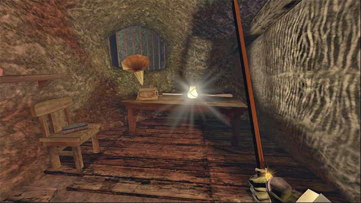 On your way, you will a locked gate that requires a key - read the note and this place - Gloomwood: Coast Caves - walkthrough - Walkthrough - Gloomwood Guide, Walkthrough