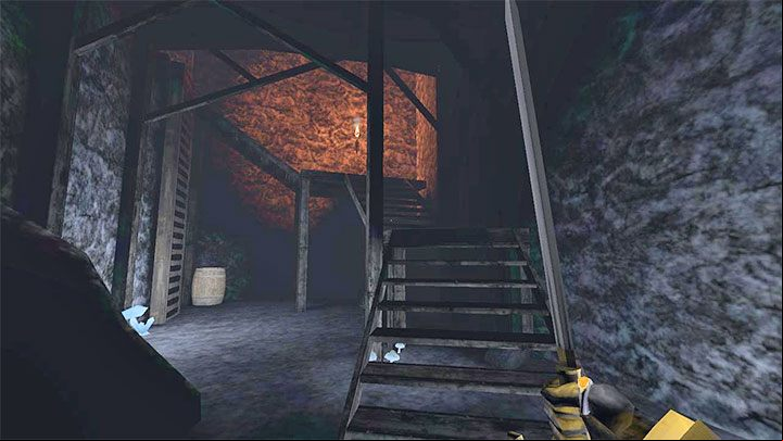 To activate the elevator, you need to turn on the generator - the same one that you turned off at the beginning of the stage to neutralize the high voltage gate - Gloomwood: Coast Caves - walkthrough - Walkthrough - Gloomwood Guide, Walkthrough