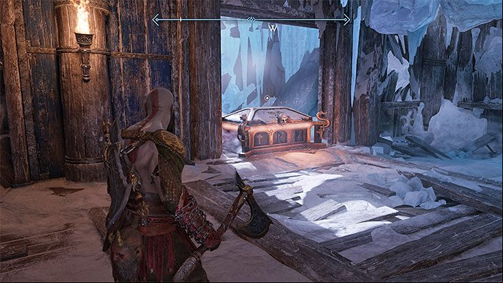 The rune chest is on one of the lower levels of the prison - God of War Ragnarok: Aesir Prison Wreckage, Niflheim - secrets, collectibles - Niflheim - God of War Ragnarok Guide