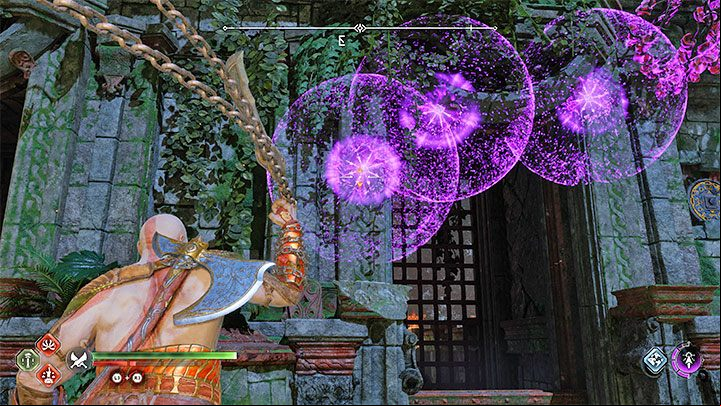 The solution to the problem is to ask your companion to create several seals side by side (example in the picture) - God of War Ragnarok: How to hit distant targets (shields, torches, Odins ravens)? - Exploration - God of War Ragnarok Guide
