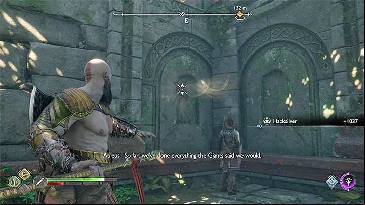 You can squeeze between the rocks not far from where you fought the battles - God of War Ragnarok: Creatures of Prophecy - walkthrough - Walkthrough - God of War Ragnarok Guide