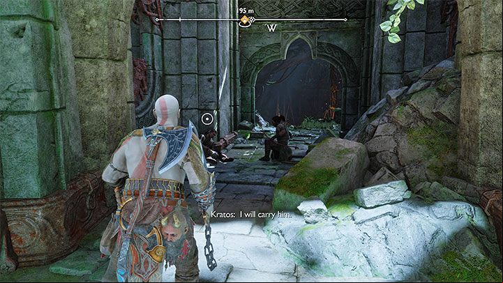 Reach the injured Freyr - Kratos will pick him up and start carrying - God of War Ragnarok: Creatures of Prophecy - walkthrough - Walkthrough - God of War Ragnarok Guide