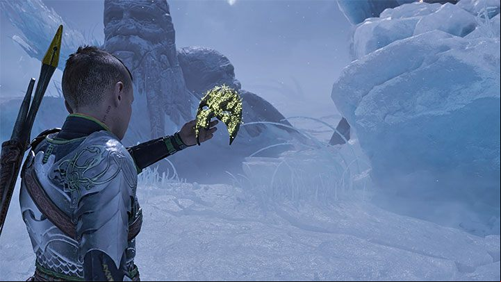 After the fight, take out the mask again - Thor will break through the rocks - God of War Ragnarok: Unlocking the Mask - walkthrough - Walkthrough - God of War Ragnarok Guide