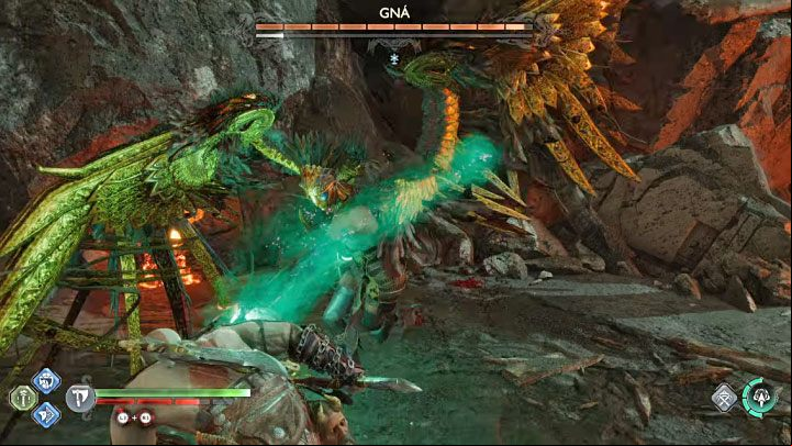 The key to survival is to react correctly and quickly to Gna's attacks - God of War Ragnarok: How to defeat the boss Valkyrie Queen Gna? - Bosses - God of War Ragnarok Guide
