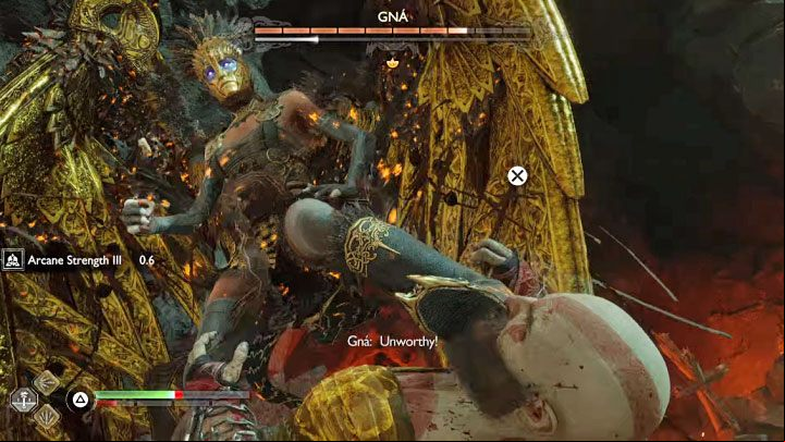 Landing - It is much faster than the Berserker version - God of War Ragnarok: How to defeat the boss Valkyrie Queen Gna? - Bosses - God of War Ragnarok Guide