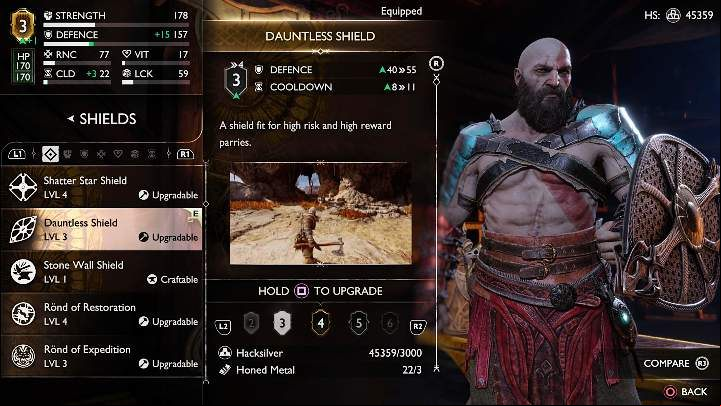 In God of War Ragnarok, Kratos can use multiple types of shields, which vary in defensive options as well as abilities - God of War Ragnarok: Combat - Basics - God of War Ragnarok Guide