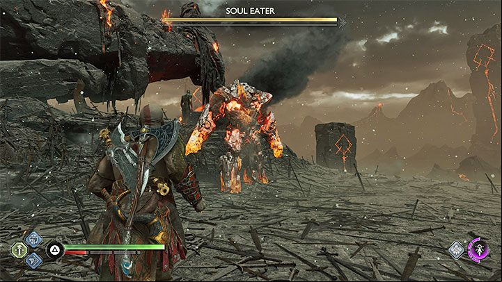 Before you can meet Surtr, you need to defeat a pair of Soul Eaters - God of War Ragnarok: The Summoning - walkthrough - Walkthrough - God of War Ragnarok Guide