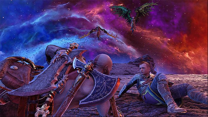 After watching the cut-scene, the heroes will be attacked by 2 Valkyries - God of War Ragnarok: The Summoning - walkthrough - Walkthrough - God of War Ragnarok Guide