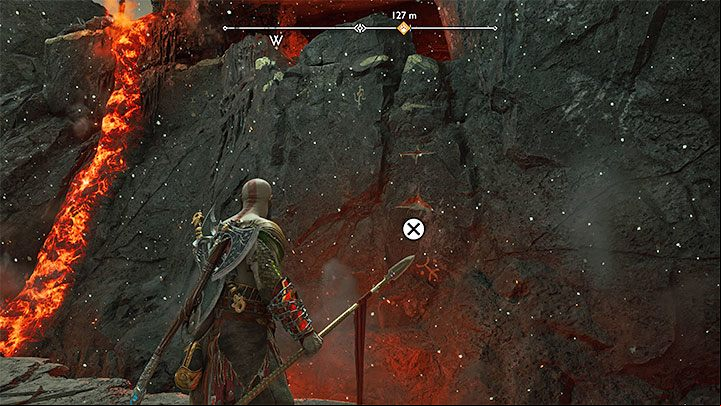 Head back towards the Mystic Gateway from the Burning Cliffs region, the one you began your current visit to Muspelheim - God of War Ragnarok: The Summoning - walkthrough - Walkthrough - God of War Ragnarok Guide