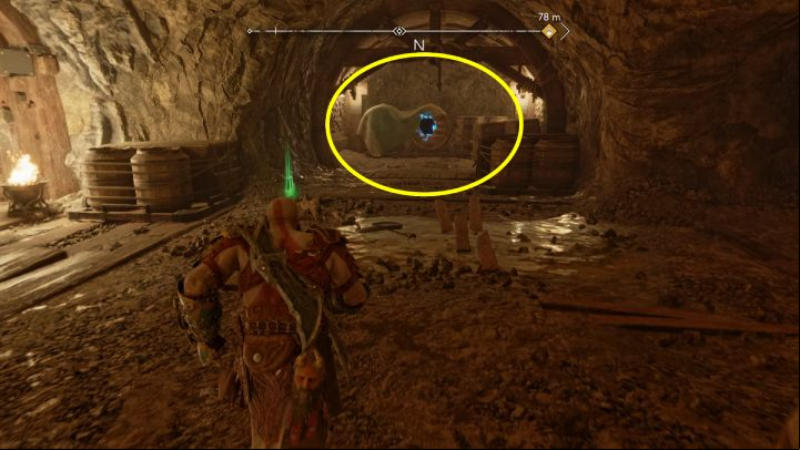 The collectible will be behind the room with the water wheels, in the corridors leading to the exit of the tunnels - God of War Ragnarok: Myrkr Tunnels, Svartalfheim - sercrets, collectibles - Svartalfheim - God of War Ragnarok Guide