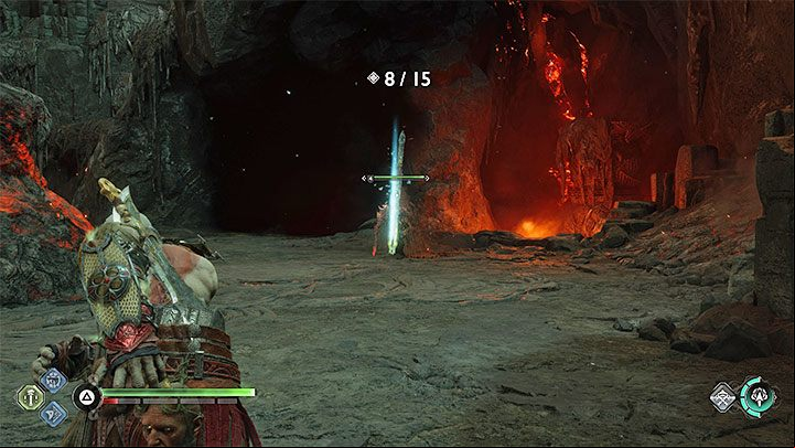 In the Crucible, there are 3 large swords stuck in the ground - they have the runic letters F, R, and N - God of War Ragnarok: The Crucible, The Final Challenges - walkthrough - Favors - Muspelheim - God of War Ragnarok Guide