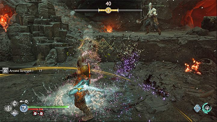 The initial challenges of the R sword are - God of War Ragnarok: The Crucible, The Final Challenges - walkthrough - Favors - Muspelheim - God of War Ragnarok Guide