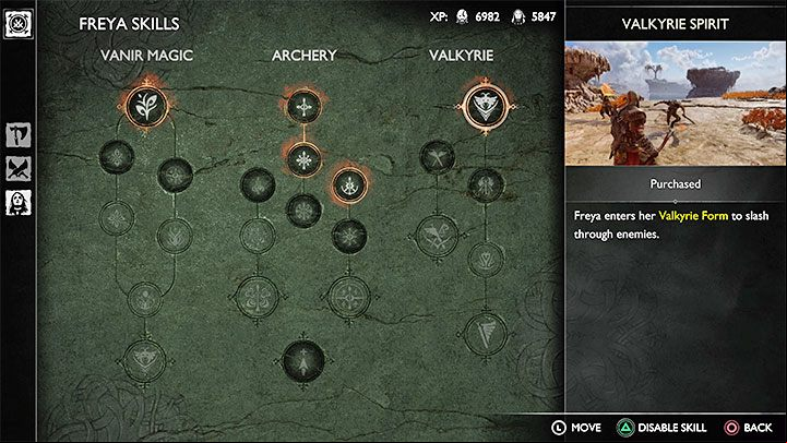 Freya' - God of War Ragnarok: Companions skills and equipment - Atreus, Freya - Character development - God of War Ragnarok Guide