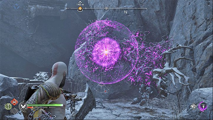 In the initial stage of this trek, you need to set the blackberry bush on fire - ask Freya to create a seal and set it on fire using Blades of Chaos (screenshot) - God of War Ragnarok: The Word of Fate - walkthrough - Walkthrough - God of War Ragnarok Guide