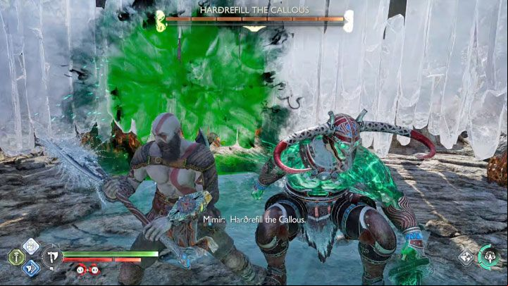 Combat takes place in a limited arena, which greatly limits the use of ranged attacks - God of War Ragnarok: How to defeat the Hardrefill the Callous berserker boss? - Berserkers - God of War Ragnarok Guide
