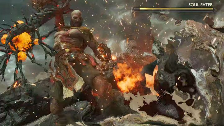 After the second Soul Eater appears, focus on further weakening the first one - God of War Ragnarok: How to defeat Soul Eaters? - Bosses - God of War Ragnarok Guide