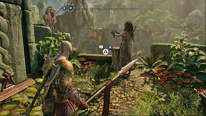 Defeat incoming monsters and use a seal to set the locked pathway on fire - God of War Ragnarok: Freyas Missing Peace - walkthrough - Favors - Vanaheim - God of War Ragnarok Guide