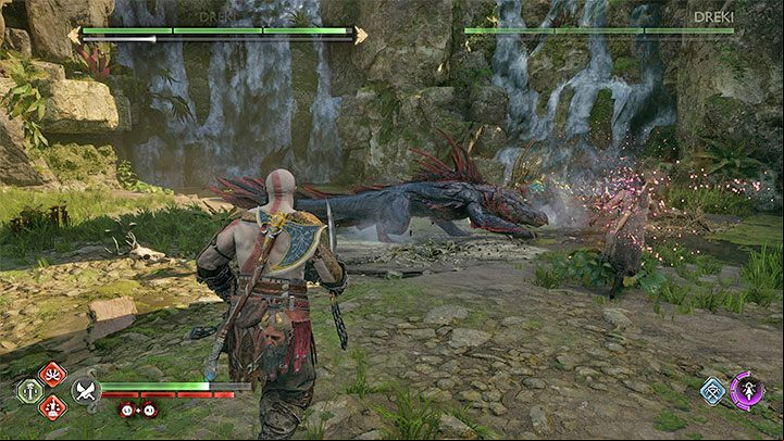 Time to vacate the premises - make your way to the exit - God of War Ragnarok: Freyas Missing Peace - walkthrough - Favors - Vanaheim - God of War Ragnarok Guide