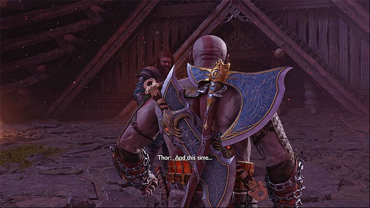 The second confrontation between Kratos and Thor takes place in the finale - in the course of The Realms at War story quest - God of War Ragnarok: How to defeat Thor (second fight)? - Bosses - God of War Ragnarok Guide