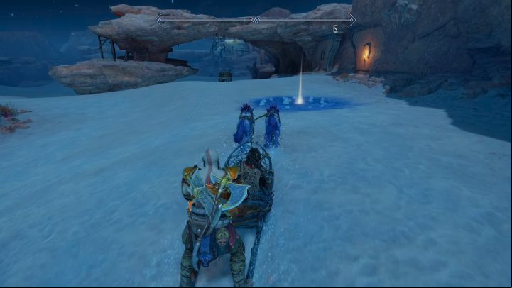 The 2nd half of the key is in the eastern part of The Forbidden Sands - God of War Ragnarok: The Desert Door - walkthrough - Favors - Alfheim - God of War Ragnarok Guide