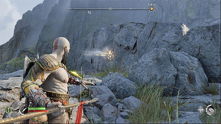 Further ahead, the heroes will encounter a large boulder - God of War Ragnarok: Forging Destiny - walkthrough - Walkthrough - God of War Ragnarok Guide
