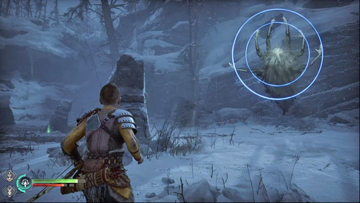 Wights have blue attacks at their disposal, and you must interrupt them by pressing L1 two times in short succession - this way, Atreus will perform a bow strike which interrupts the blue attack - God of War Ragnarok: How to defeat Wights? - Combat - God of War Ragnarok Guide