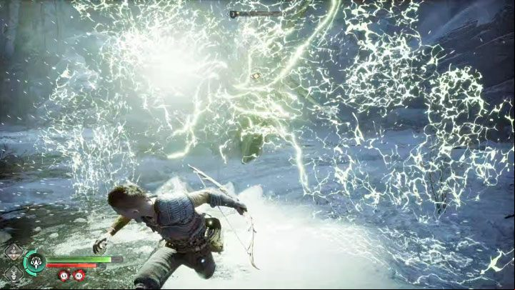 There is also a yellow attack to be watchful for - teleportation combined with an energy blast - God of War Ragnarok: How to defeat Wights? - Combat - God of War Ragnarok Guide
