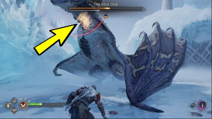 When the Raven Keeper has a quarter of health left, a dragon called the Pale One will appear - God of War Ragnarok: How to defeat the Raven Keeper? - Bosses - God of War Ragnarok Guide