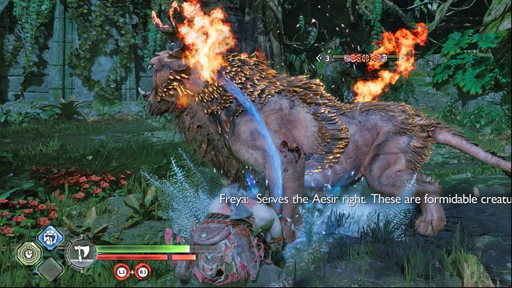 In the next area, use the Blades of Chaos to set blackberries on fire - God of War Ragnarok: The Reckoning - walkthrough - Walkthrough - God of War Ragnarok Guide
