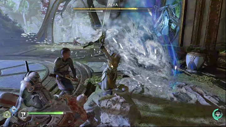Alva's regular attacks, i - God of War Ragnarok: How to defeat Alva? - Bosses - God of War Ragnarok Guide