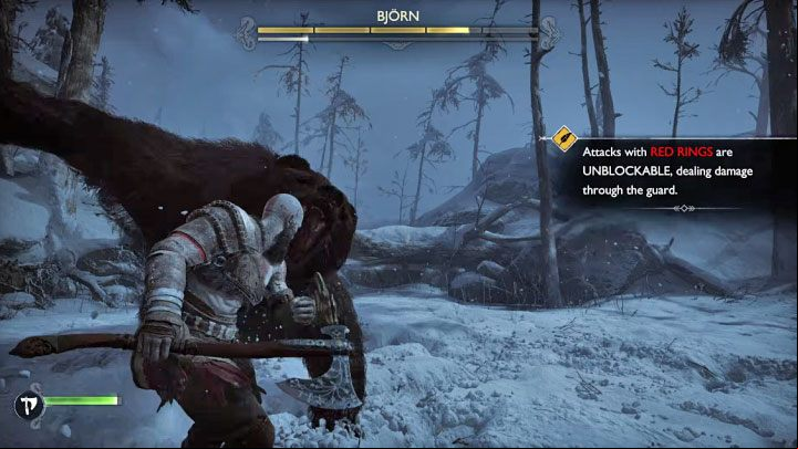 The bear can make several attacks in a series with its paws - God of War Ragnarok: How to defeat Bear Bjorn? - Bosses - God of War Ragnarok Guide