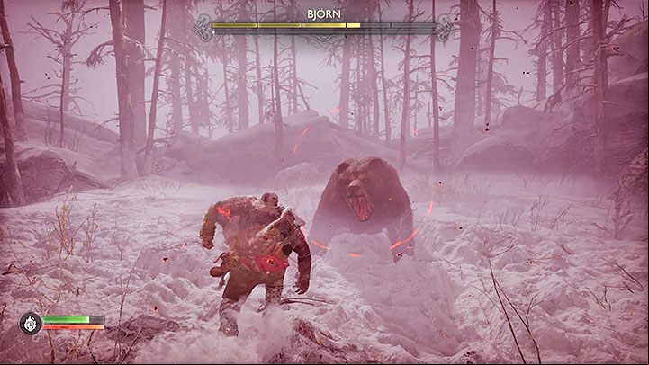 At a certain moment, you will be able to activate the Spartan Rage - press both analog sticks simultaneously - God of War Ragnarok: How to defeat Bear Bjorn? - Bosses - God of War Ragnarok Guide