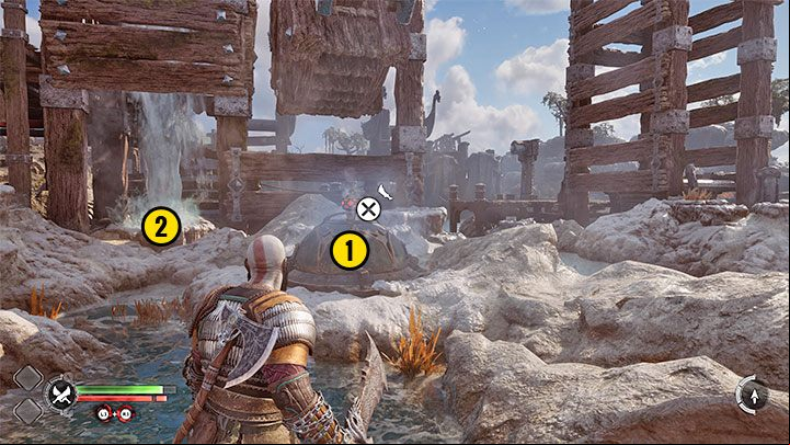 Use Leviathan on the geyser and, after creating a new ice shelf, move on - God of War Ragnarok: The Quest for Tyr - walkthrough - Walkthrough - God of War Ragnarok Guide