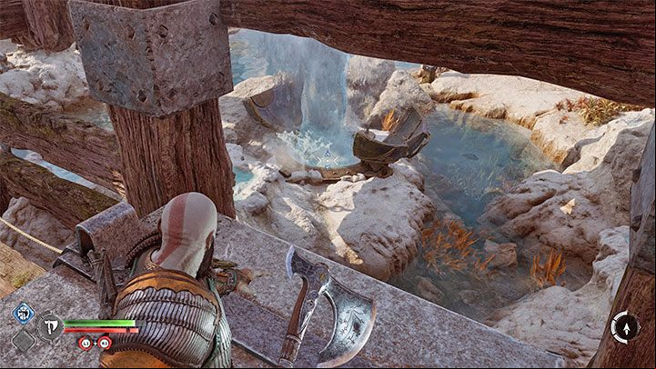 If you hit it, it will drop a large cargo - God of War Ragnarok: The Quest for Tyr - walkthrough - Walkthrough - God of War Ragnarok Guide