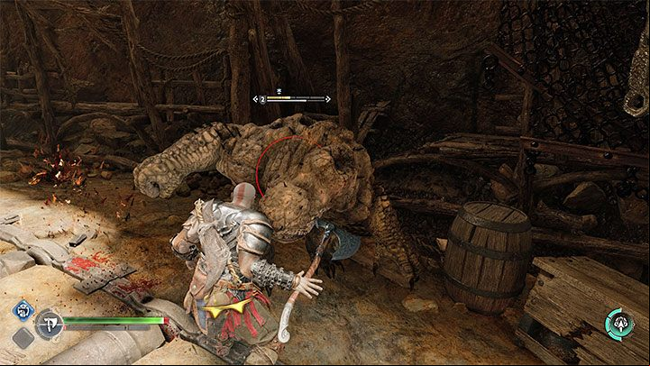On the way to the mine entrance, move the cart and you will meet Sindri, from whom you will get light sources - God of War Ragnarok: The Quest for Tyr - walkthrough - Walkthrough - God of War Ragnarok Guide