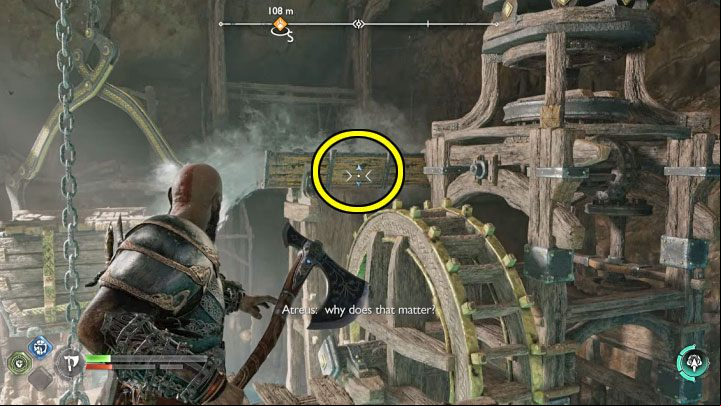Summon Leviathan to you and turn to the right - God of War Ragnarok: The Quest for Tyr - walkthrough - Walkthrough - God of War Ragnarok Guide
