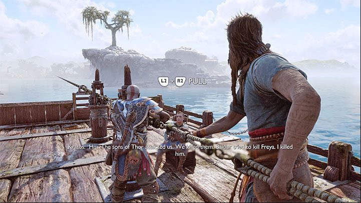 Defeat the monsters and reach the ferry crossing - God of War Ragnarok: The Quest for Tyr - walkthrough - Walkthrough - God of War Ragnarok Guide