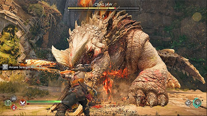 You have to defeat a mini-boss called Crag Jaw - God of War Ragnarok: Quaking Hollow - walkthrough - Favors - Vanaheim - God of War Ragnarok Guide