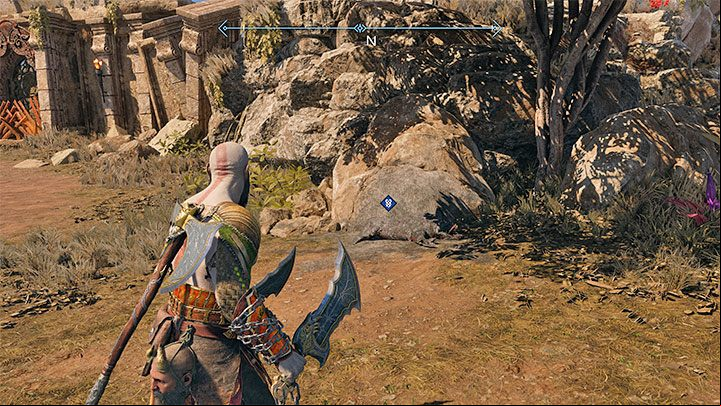Travel to the marked circle on the map (to see the circle, you need to have the quest as active) You' - God of War Ragnarok: In Plain Sight - walkthrough - Favors - Vanaheim - God of War Ragnarok Guide