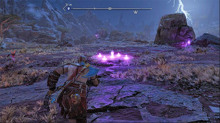 The Sigil Plate is in the central part of the region - we've shown it in the screenshot - God of War Ragnarok: Nocturnal Predator - walkthrough - Favors - Vanaheim - God of War Ragnarok Guide