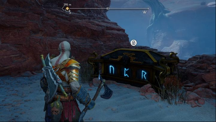 To open it, you need to make 3 runic bells ring out simultaneously - God of War Ragnarok: The Below, Alfheim - secrets, collectibles - Alfheim - God of War Ragnarok Guide