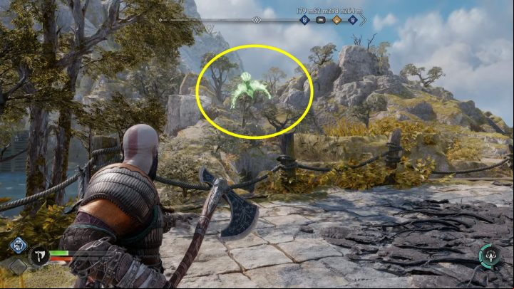 The raven is found above the Draugr Hole - God of War Ragnarok: The Watchtower, Svartalfheim - secrets, collectibles - Svartalfheim - God of War Ragnarok Guide