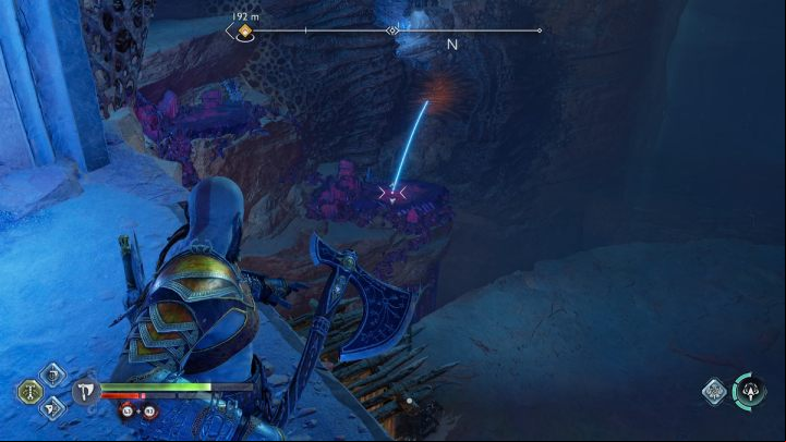 In the room where you fight the monsters, you will find a wall to climb - God of War Ragnarok: The Burrows, Alfheim - secrets, collectibles - Alfheim - God of War Ragnarok Guide