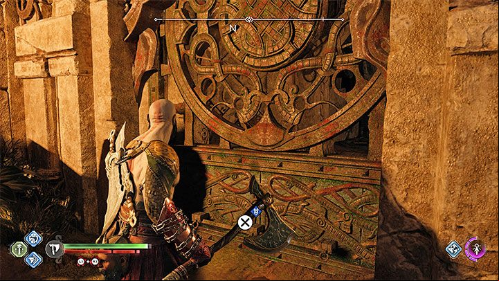 Continue going north towards the mission marker - God of War Ragnarok: The Burning Skies - walkthrough - Favors - Vanaheim - God of War Ragnarok Guide