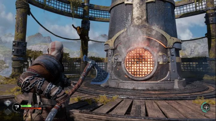 When you defeat the enemies, destroy the furnace and pick up all the items - God of War Ragnarok: In Service of Asgard - favor, walkthrough - Favors - Svartalfheim - God of War Ragnarok Guide